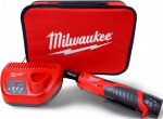 Juhtmeta l&ouml;&ouml;kjuht Milwaukee M12 IR-201B, 3/8'', 12 V, 47 Nm, 1 x 2 Ah, laadija + kott