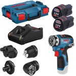 Bosch GSR 12V-35 FC akutrelli komplekt, 12 V, 2 x 3,0 Ah, laadija + &uuml;mbris