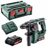 Akutrell Metabo PowerMaxx BH 12 BL 16 (600207500) komplekt, 12 V, 2x2 Ah, laadija, SDS-plus + &uuml;mbris