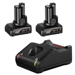 Boschi aku GBA 12 V, 2 x 6 Ah ja laadija GAL 12 V-40 komplekt