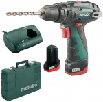 Juhtmeta l&ouml;&ouml;kdraiver Metabo PowerMaxx SB Basic (600385500) komplekt, 10,8 V, 2 x 2 Ah, laadija + &uuml;mbris