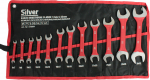 Silver DOUBLE SIDED OPEN WRENCHES 12szt. /SILVER 6-32mm