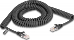 DELOCK RJ45 Spiralkabel Stecker zu Stecker Cat.5e 3m schwarz