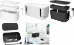 LogiLink Cable box m. 5-socket strip USB/Schuko white