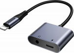 Joyroom Adapter DAC 2w1 Joyroom SY-L01 Lightning / Lightning, mini jack 3.5mm czarny