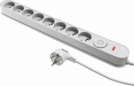 Plastrol Power Strip Plastrol Filter W-00026 power strip with surge protection eight sockets, switch grey