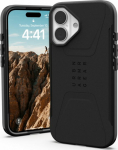 Kaitse&uuml;mbris Civilian, Apple iPhone 16, must, MagSafe, Urban Armor Gear (UAG)
