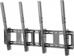 Neomounts NEWSTAR FLAT SCREEN WALL MOUNT FOR MENU BOARD - 2 SCREENS - PORTRAIT 40-50" BLACK