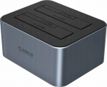 ORICO Docking station for 2 disks with cloning function offline 2.5''/3.5'' SATA HDD/SSD - szara