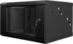 LANBERG WF02-6606-10B Lanberg wall-mounted double section rack 19 flat pack 6U/600x600mm black