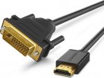 Cable HDMI-DVI (24+1) 1m Bi-directional (1080P@60Hz) black HD106 UGREEN