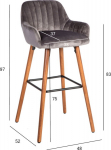 Bar chair ARIEL grey