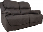 Recliner sofa GORDY 2-seater with manual mechanism, grey