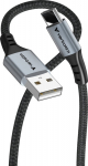 Kabel USB Neutralle USB-A - USB-C 1.2 m Czarny (31843)