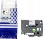 Tape BROTHER TZE-251 24mm x 8m black on white replacement