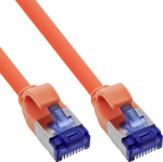 InLine&reg; Patchkabel Slim, Cat.6A, S/FTP, TPE (LSZH) flexibel, PoE, orange, 3m