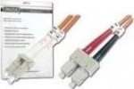 DIGITUS LWL Patchkabel LC/SC 50/125&micro;m 1m Multimode Duplex Halogen free bis 1Gbit with measurement report orange OM2 (DK-2532-01)
