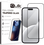 Quik Accessories Full Cover Tempered Glass for Apple iPhone 16