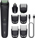 PHILIPS Multigroom series 3000 8-in-1, Face and Hair MG3930/15 8 tools Self-sharpening steel blades Up to 60 min run time Rinseable attachments