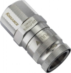 Koolance QD3 Quick release straight female 16/10mm - no-spill, silber