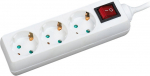 LogiLink 3 jack 1.4m White | switch - Listwa zasilająca 3 jack CEE 7/3 1.4m White