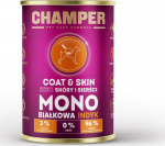 CHAMPER Coat & Skin Monoprotein Turkey - wet dog food - 400g