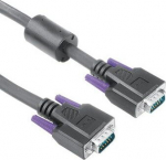 VGA kaabel Hama 15M/M 15m, topeltvarjestus, v&auml;rv - tume - monitorile v&otilde;i projektorile