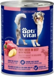 OPTIVITAL Pork p&acirc;t&eacute;, rich in beef and potatoes - wet dog food - 400g