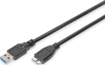 DIGITUS USB 3.0 Connection cable type A - micro B St/St 1.0m, sw