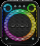 Portable speaker SVEN PS-880, black, power output 110W (RMS), TWS, Bluetooth, FM, USB, microSD, LED-display, lithium battery
