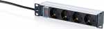 Digitus 1HE ALU PDU 5 SCHUKO 16A 254MM, RACKMOUNT 4000W 250VAC 50/60HZ