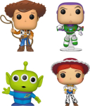 Funko Pop! 4-Pack Disney: Toy Story - Woody, Buzz Lightyear, Alien, Jessie Vinyl Figures