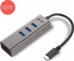 i-tec USB-C Metal 3-portowy HUB z adapterem Gigabit Ethernet