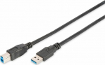 Kabel USB Digitus USB-A - USB-A 1.8 m Czarny (DB-300115-018-S)
