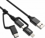 Cable USB InLine USB-A - Lightning 1.5 m Czarny (31415S)