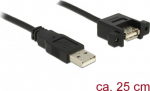 DELOCK USB Kabel A -> A St/Bu Bu for installation 0.25m
