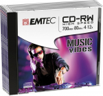 Emtec CD-RW 700MB 4-12x Music Vibes 5 pcs
