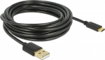 DELOCK Kabel USB 2.0 A > C 4.0m schwarz