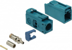 Delock FAKRA Z jack 25 mm (long) for crimping Blue