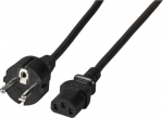 EFB Elektronik EFB Netzkabel Schutzkontakt 180&deg;-C13 180&deg;,sw,3m,3x1.00mm