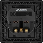 FLUSH SOCKET 230V SINGLE + 2X USB 2.1A FRENCH CZARNE LANBERG