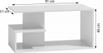 Topeshop ŁAWA DALLAS BIEL coffee/side/end table Coffee table Free-form shape 1 leg(s)