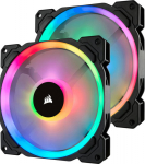 Corsair LL140 Node PRO High Performance PWM L&uuml;fter (RGB), Twin Pack with. Controller - 140mm