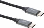Kabel USB Montis USB-C - USB-C 1 m Czarno-srebrny (MT004)