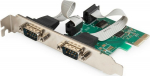Digitus Expansion card/Controller PCI Express RS232 Serial Port, 2xDB9, Chipset: ASIX99100