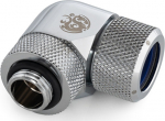 Bitspower Advanced Adapter 90 Grad G1/4 Zoll AG auf 14mm AD Hardtube - drehbar, silber