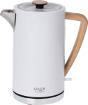 Adler | Kettle | AD 1347w | Electric | 2200 W | 1.5 L | Stainless steel | 360&deg; rotational base | White