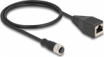 Delock Netzwerkkabel - M12 (4-pole) (W) zu RJ-45 (W)