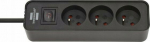 Brennenstuhl power strip BRENNENSTUHL POWER STRIP ''ECOLOR'' 3GN, 1.5M CZARNA
