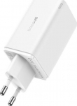 Baseus GaN6 Pro, 2xUSB-C + 2xUSB, 65W (White) - Charger